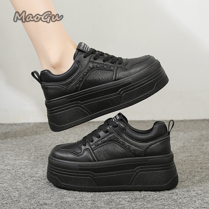 Women'S Shoes Size 40 In Us - Höhenverstellbare Plateau-Sneaker für Damen, Weiße Schnürschuhe