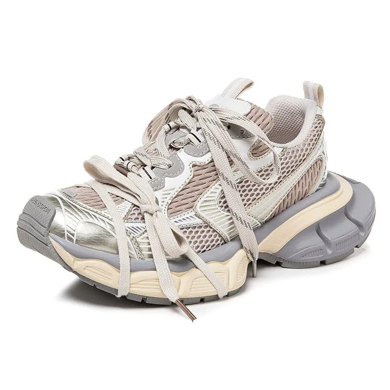 Women Shoes Tennis - Neue Damen-Dad-Sneaker, atmungsaktiv, im Used-Look, mit