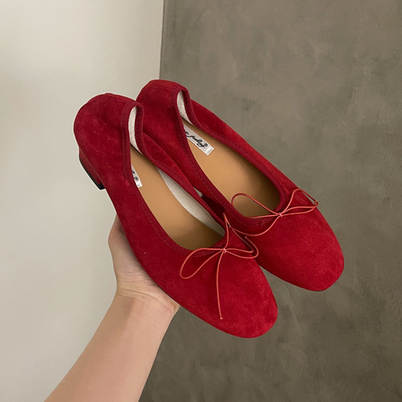 Shoes For Women Flats - Mode Schmetterling-Knoten Damen Slip Auf Hohen
