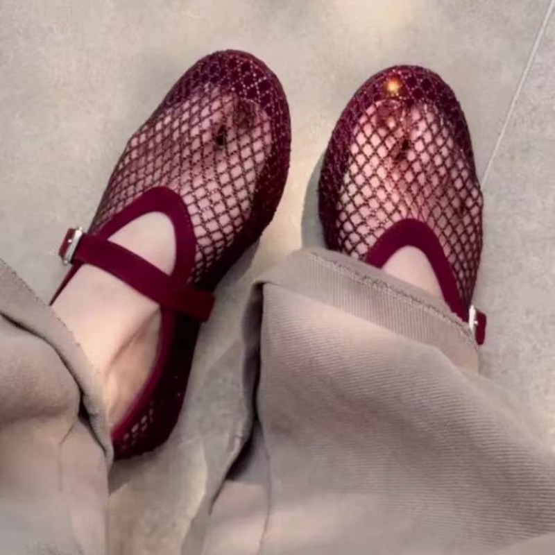 Women'S Shoes Round Toe - Hohle Strass-Baotou-Sandalen für Damen 2026 –
