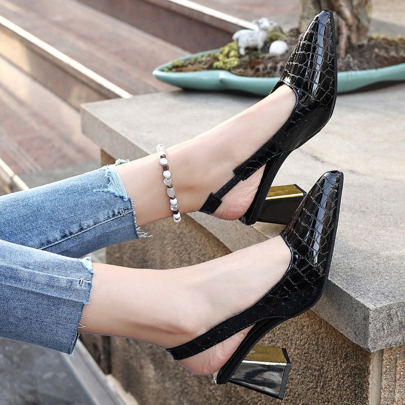 Sommer High Heels Sandalen Fra – Women'S Shoes Round Toe Bewertung und Preis