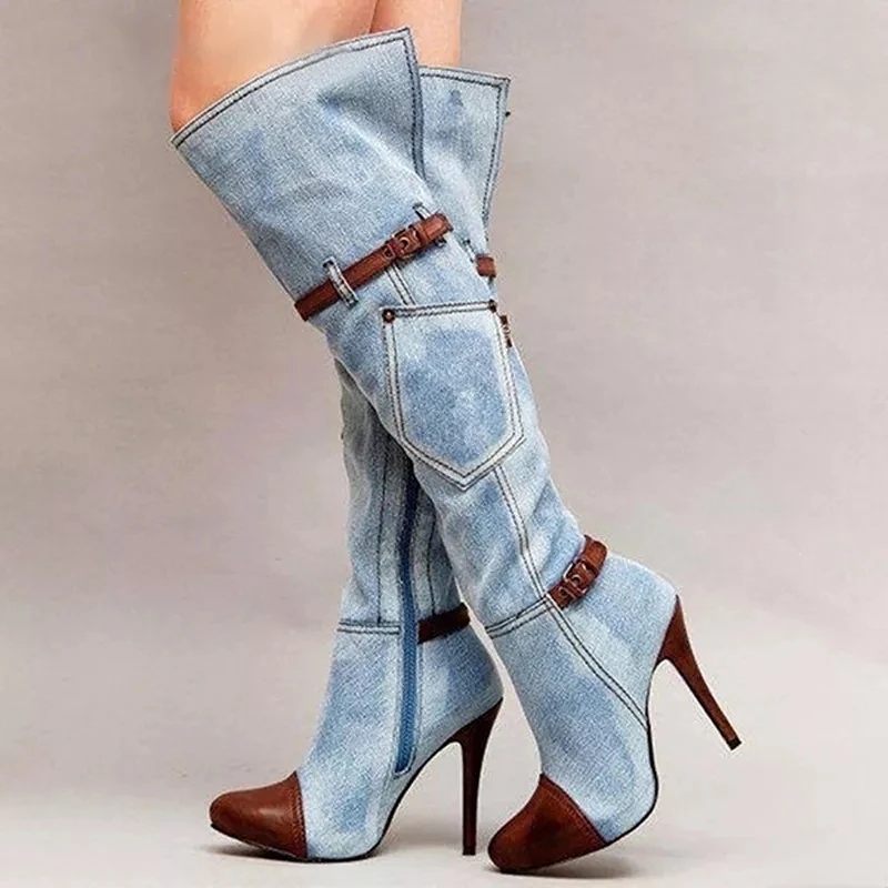 Botas über dem Knie Frauen Sti – High Knee Heel Boots Bewertung und Preis