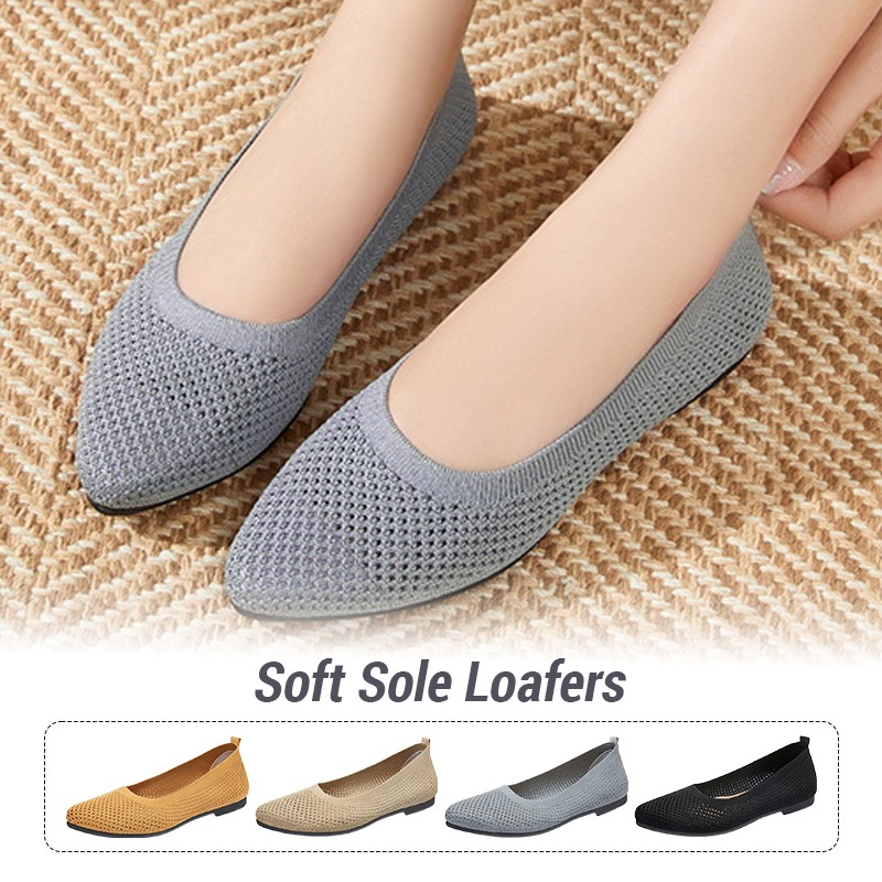 Flache Damenschuhe, gestrickte – Ballet Flat Women Bewertung und Preis