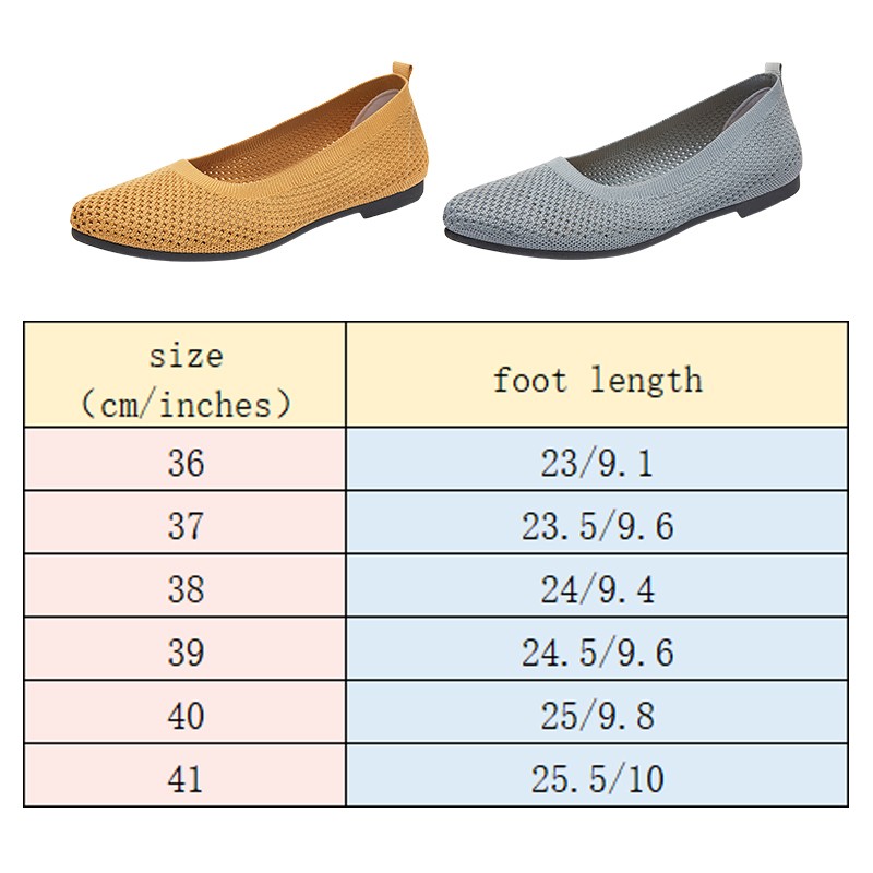 Flache Damenschuhe, gestrickte – Ballet Flat Women Bewertung und Preis