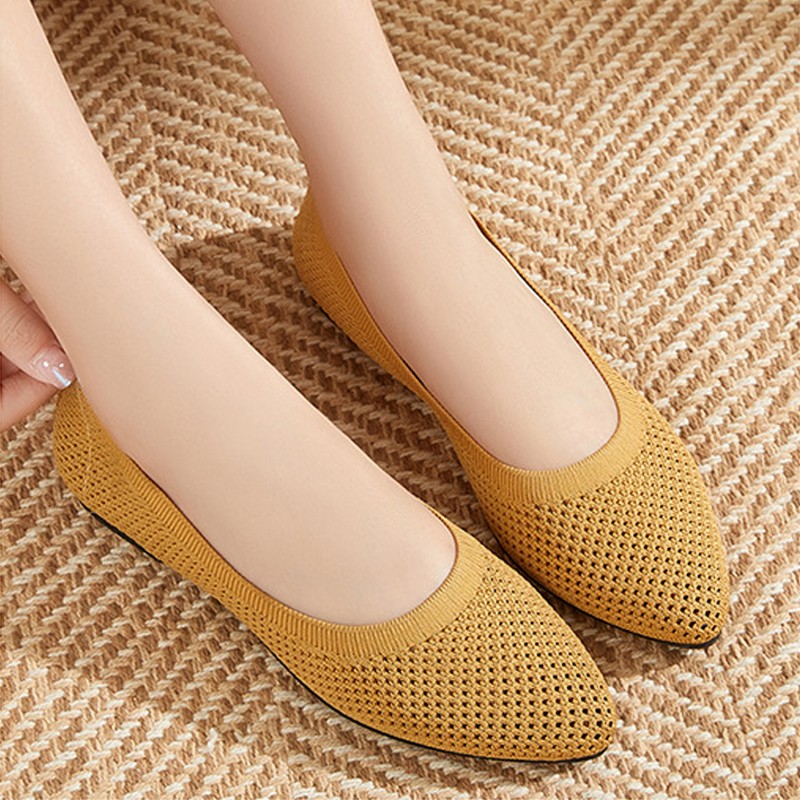 Flache Damenschuhe, gestrickte – Ballet Flat Women Bewertung und Preis