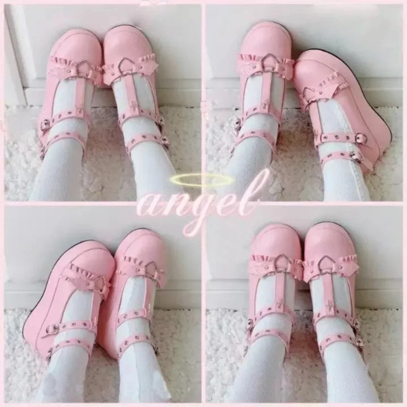 Neue Sweet Heart Buckle Wedges – Women'S Shoes Round Toe Bewertung und Preis