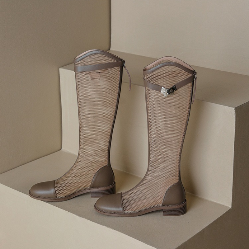 Weibliche Sommer Kniehohe Mesh – High Knee Heel Boots Bewertung und Preis