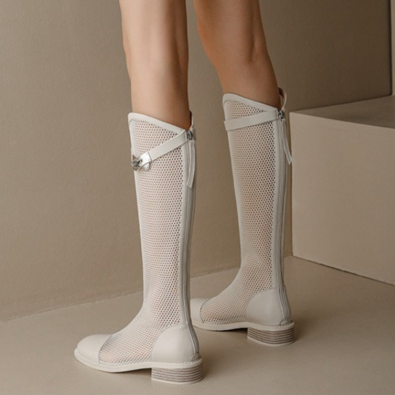 Weibliche Sommer Kniehohe Mesh – High Knee Heel Boots Bewertung und Preis