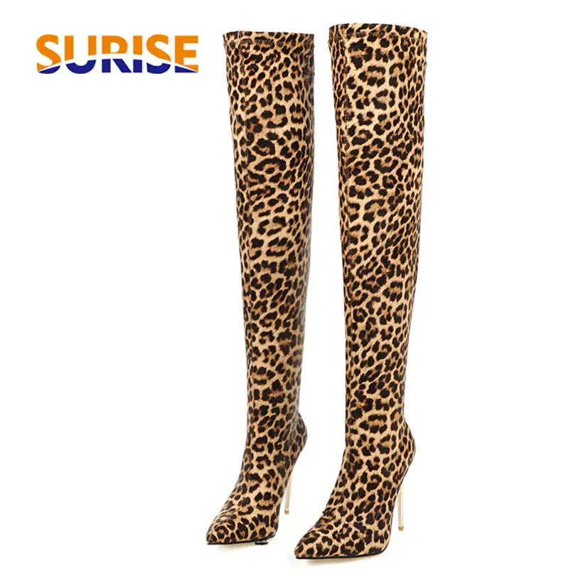 Plus Größe Stretch Leopard Übe – Sock Boot Women Bewertung und Preis