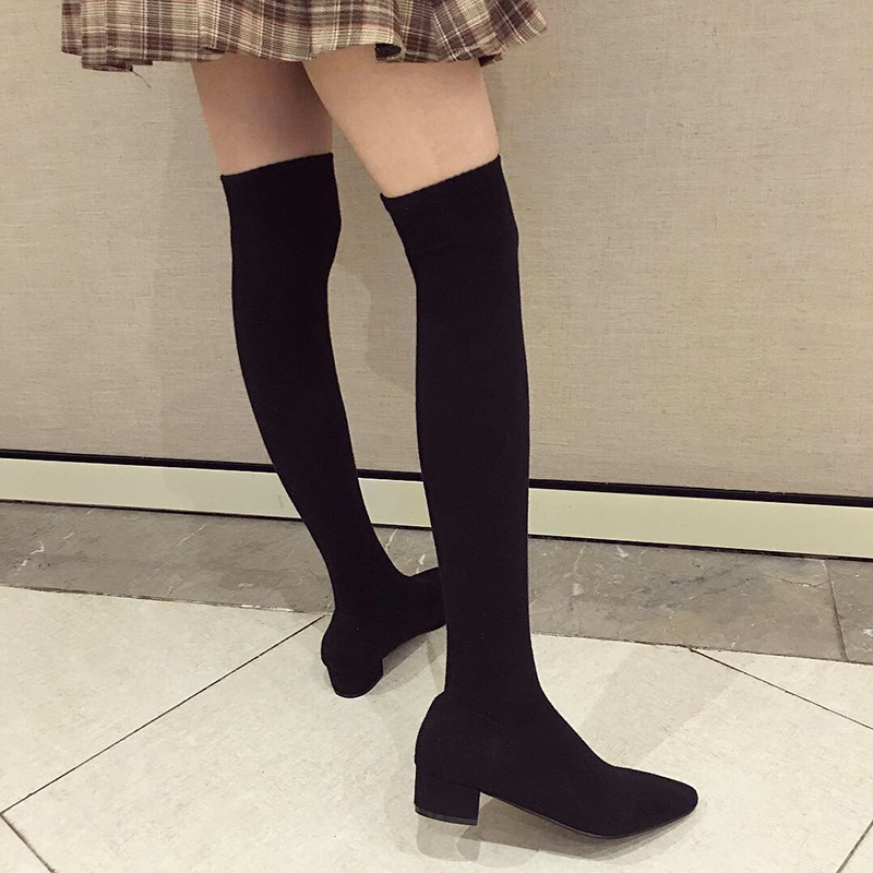 Schwarze Niedrigabsatz-Schuhe  – Sock Boot Women Bewertung und Preis