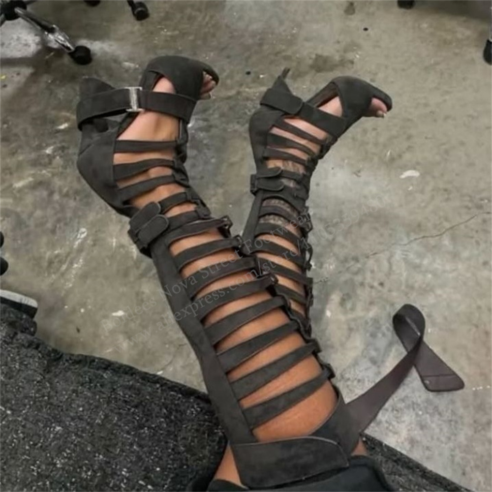 Gladiator-Stiefel mit hohler S – High Knee Heel Boots Bewertung und Preis