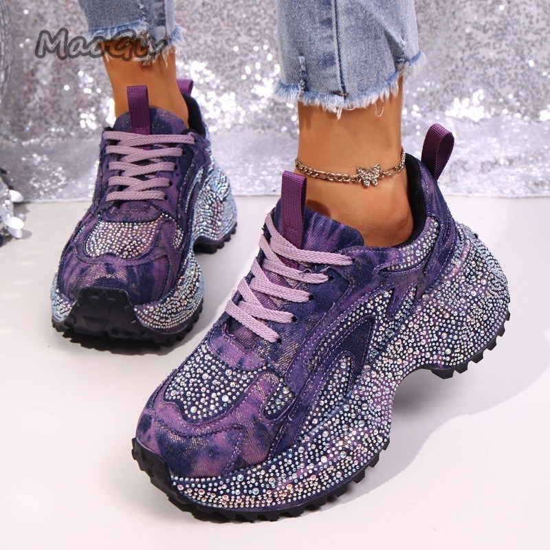 Mode Strass frauen Chunky Turn – Women Shoes Store Bewertung und Preis