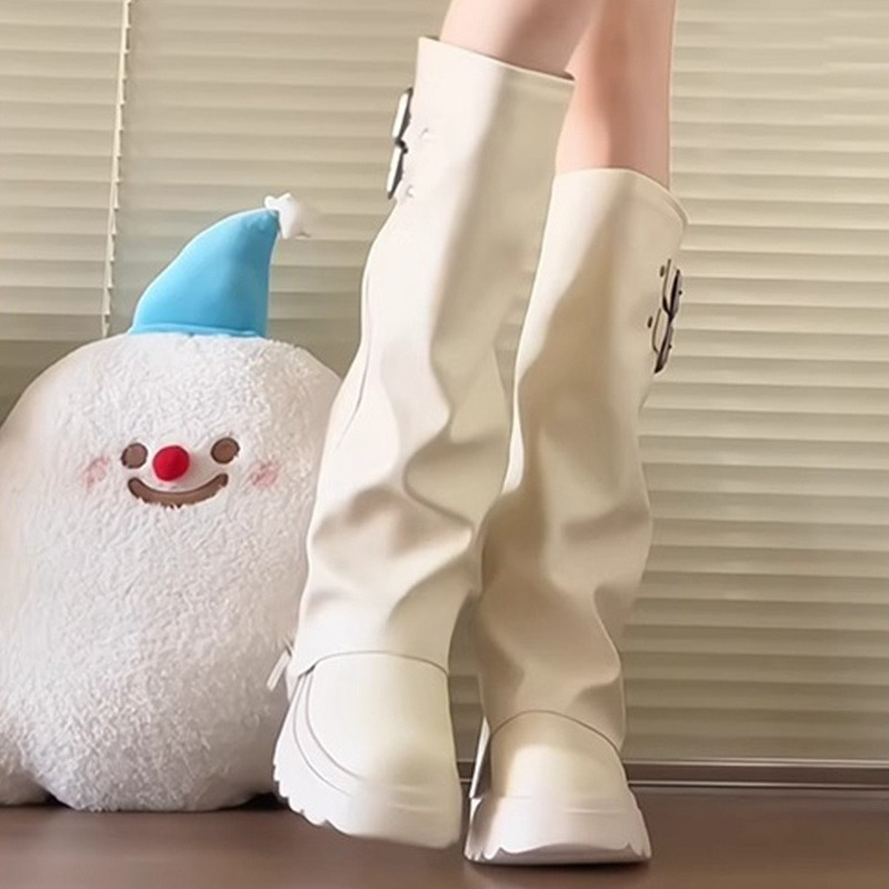 Punk Stil Spleißen Dicken Bode – High Knee Heel Boots Bewertung und Preis