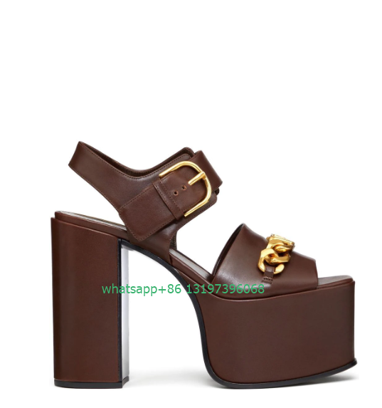 Damen-Plateausandalen mit gold – Gold Chain Sandal Bewertung und Preis