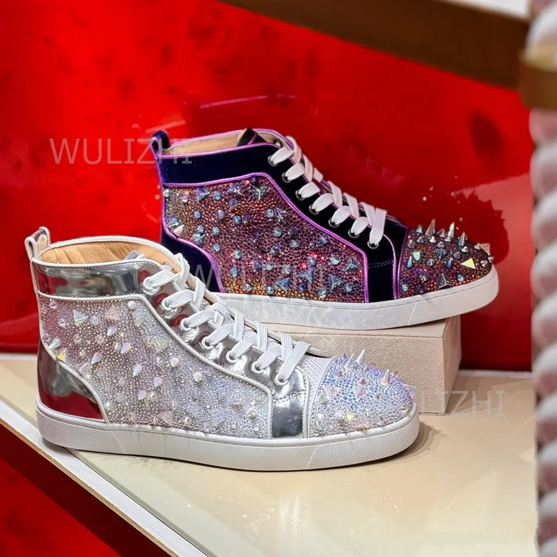 Dunkelviolette Kristall-Nieten – Women Shoes Tennis Bewertung und Preis
