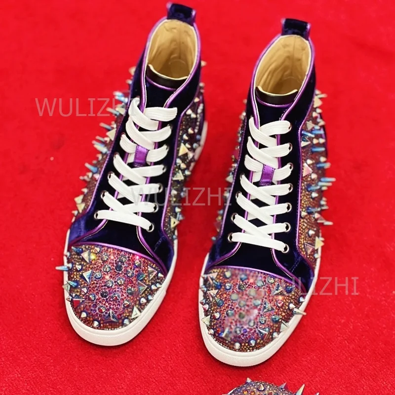 Dunkelviolette Kristall-Nieten – Women Shoes Tennis Bewertung und Preis
