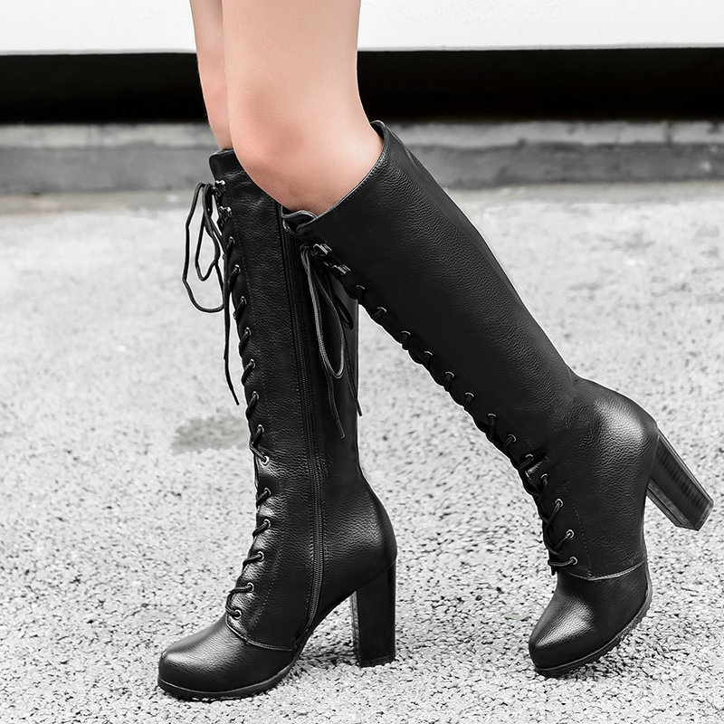 Damenstiefel, dicke High Heels – Sock Boot Women Bewertung und Preis
